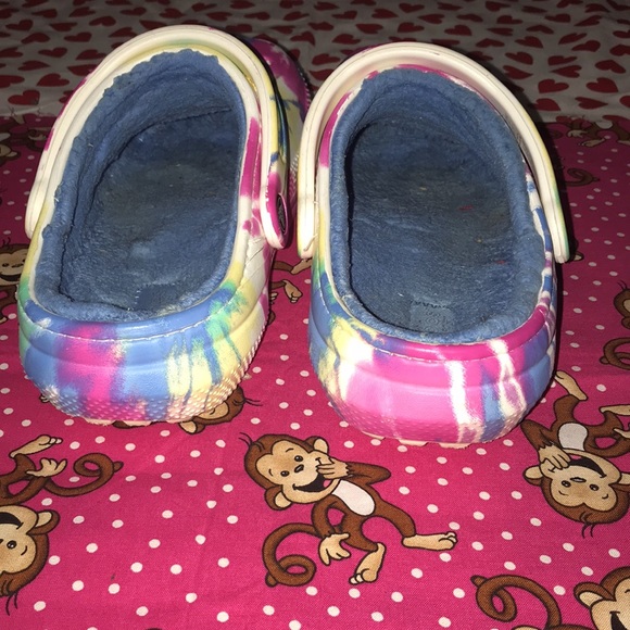 Authentic Rainbow tie-dye crocs shoes - Picture 5 of 9